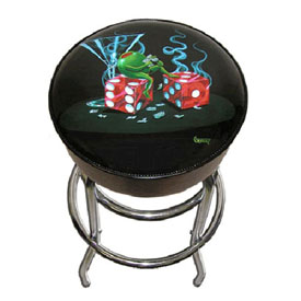 Michael Godard Sitting On Seven Bar Stool 30", GODBS-07